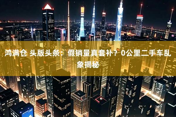 鸿满仓 头版头条：假销量真套补？0公里二手车乱象揭秘
